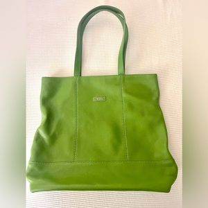 TUMI leather tote